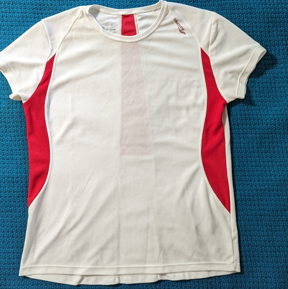Saucony Running Top Sz L Hi Vis